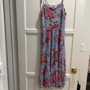 Knox Rose Blue and Red Floral Dress